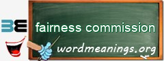 WordMeaning blackboard for fairness commission